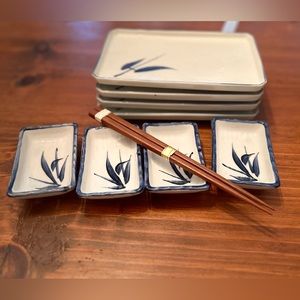 Japanese set of plates and saucers